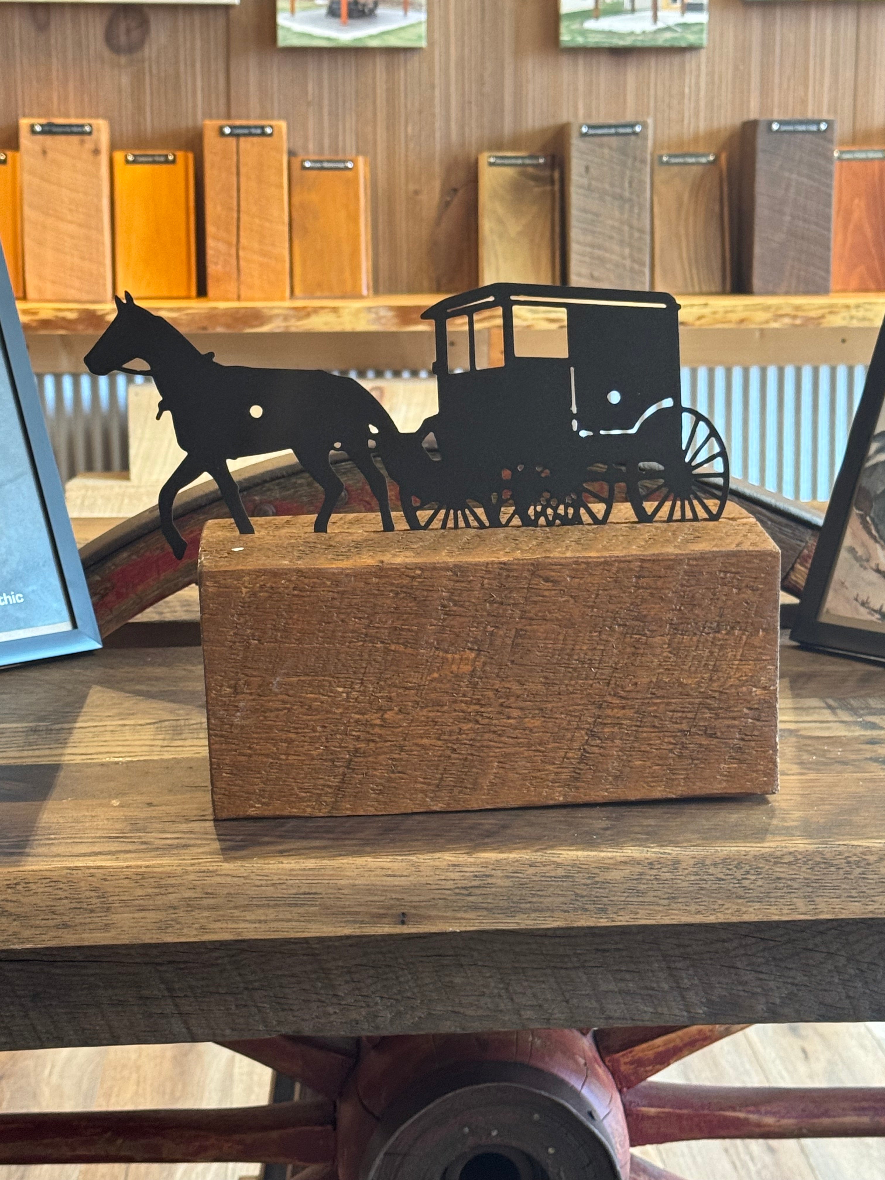 Amish Buggy Metal Art